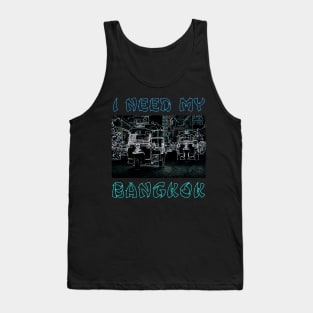 I Need My Bangkok - Tuk Tuks At Night - Abstract Illustration Tank Top